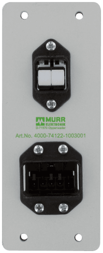 Murr Elektronik 4000-74122-1003001 AIDA PUSH PULL COUPLING HAN24, with power (5 pole) spring clamp + SCRJ