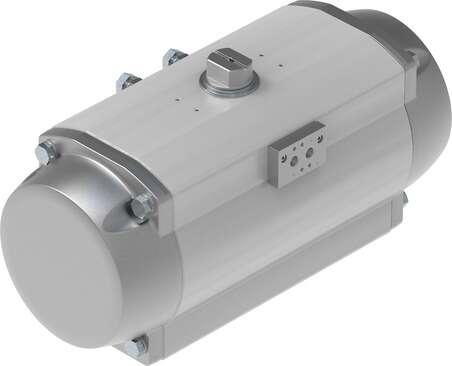 Festo 8065272 semi-rotary drive DFPD-1200-RP-90-RS60-F14-R3-EP single-acting, rack and pinion design, connection pattern to NAMUR VDI/VDE 3845 for mounting solenoid valves, position sensors and positioners, standard connection to process valve fitting ISO 5211, epoxy c