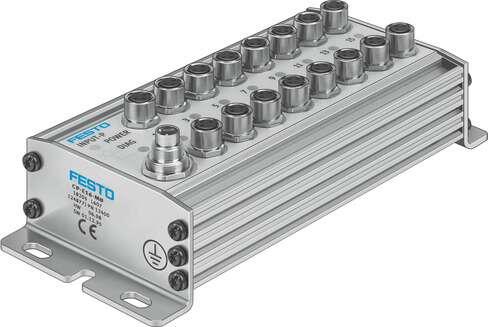 Festo 18205 input module CP-E16-M8 With 16 inputs. Authorisation: (* C-Tick, * c UL us - Recognized (OL)), KC mark: KC-EMV, CE mark (see declaration of conformity): (* to EU directive for EMC, * to EU directive explosion protection (ATEX)), ATEX category Gas: II 3G, 