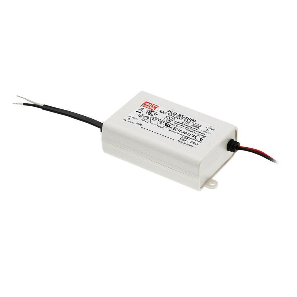 MEAN WELL PLD-25-700 AC-DC Single output LED driver Constant Current (CC); Input 90-295Vac; Output 0.7A at 24-36Vdc