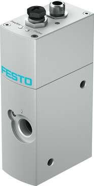 Festo 8041715 Proportional flow control valve VPCF-6-L-8-G38-10-A4-E-EX2 Valve function: 3-way proportional flow control valve, Design structure: (* Piston slide, * With built-in pressure sensors), Type of piloting: direct, Type of actuation: electrical, Type of reset: