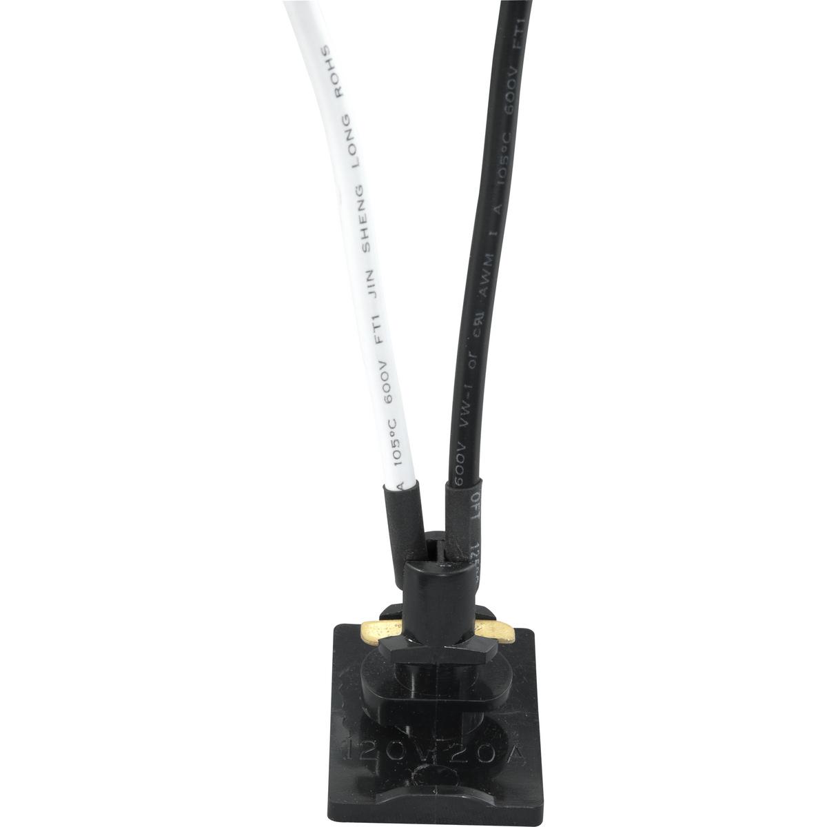 Hubbell P8730-31 Anywhere Power Feed snaps into place at any point along the track. Has 8" leads. Includes one P8717-10 dead end. Black finish.  ; Black finish. ; Has 8" leads. ; Includes one P8717-10 dead end.