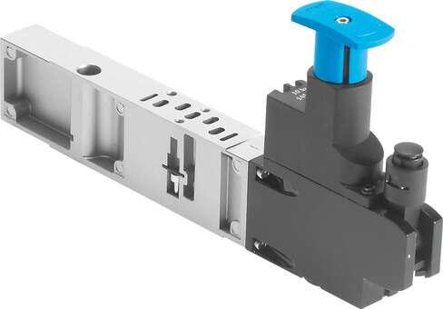 Festo 540152 regulator plate VABF-S4-1-R1C2-C-6 For valve terminals VTSA and VTSA-F, standard port pattern to 15407-2, up to max. 6 bar. Width: 26 mm, Based on the standard: ISO 15407-2, Assembly position: Any, Controller function: (* Output pressure constant, * with 