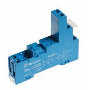Finder 95.95.3 Plug-in socket - Finder - Rated current 10A - Box-clamp connections - DIN rail / Panel mounting - Blue color - IP20