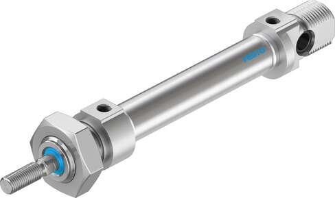 Festo 19191 standards-based cylinder DSNU-12-40-P-A Based on DIN ISO 6432, for proximity sensing. Various mounting options, with or without additional mounting components. With elastic cushioning rings in the end positions. Stroke: 40 mm, Piston diameter: 12 mm, Pist