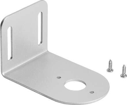 Festo 553144 mounting bracket VAF-DB-HR-1/8-1/4 for vacuum filter VAF Material mounting bracket: High alloy steel, non-corrosive, Corrosion resistance classification CRC: 2 - Moderate corrosion stress, Max. tightening torque: 0,63 Nm, Product weight: 27 g, Mounting ty