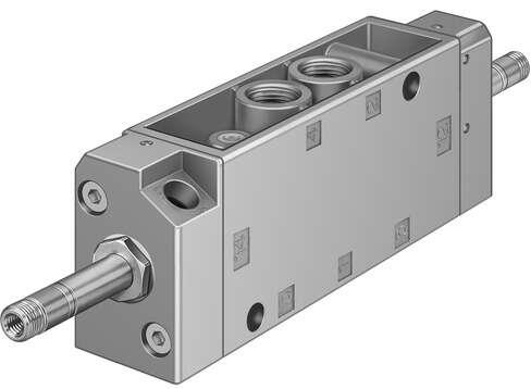 Festo 10410 solenoid valve JMFH-5-1/4 With manual overrides, without solenoid coils or sockets. Solenoid coils and sockets should be ordered separately. Valve function: 5/2 bistable, Type of actuation: electrical, Width: 30,5 mm, Standard nominal flow rate: 1100 l/mi