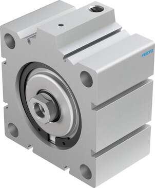 Festo 188324 short-stroke cylinder AEVC-100-10-I-P-A For proximity sensing, piston-rod end with female thread. Stroke: 10 mm, Piston diameter: 100 mm, Spring return force, retracted: 140 N, Based on the standard: (* ISO 6431, * Hole pattern, * VDMA 24562), Cushioning: