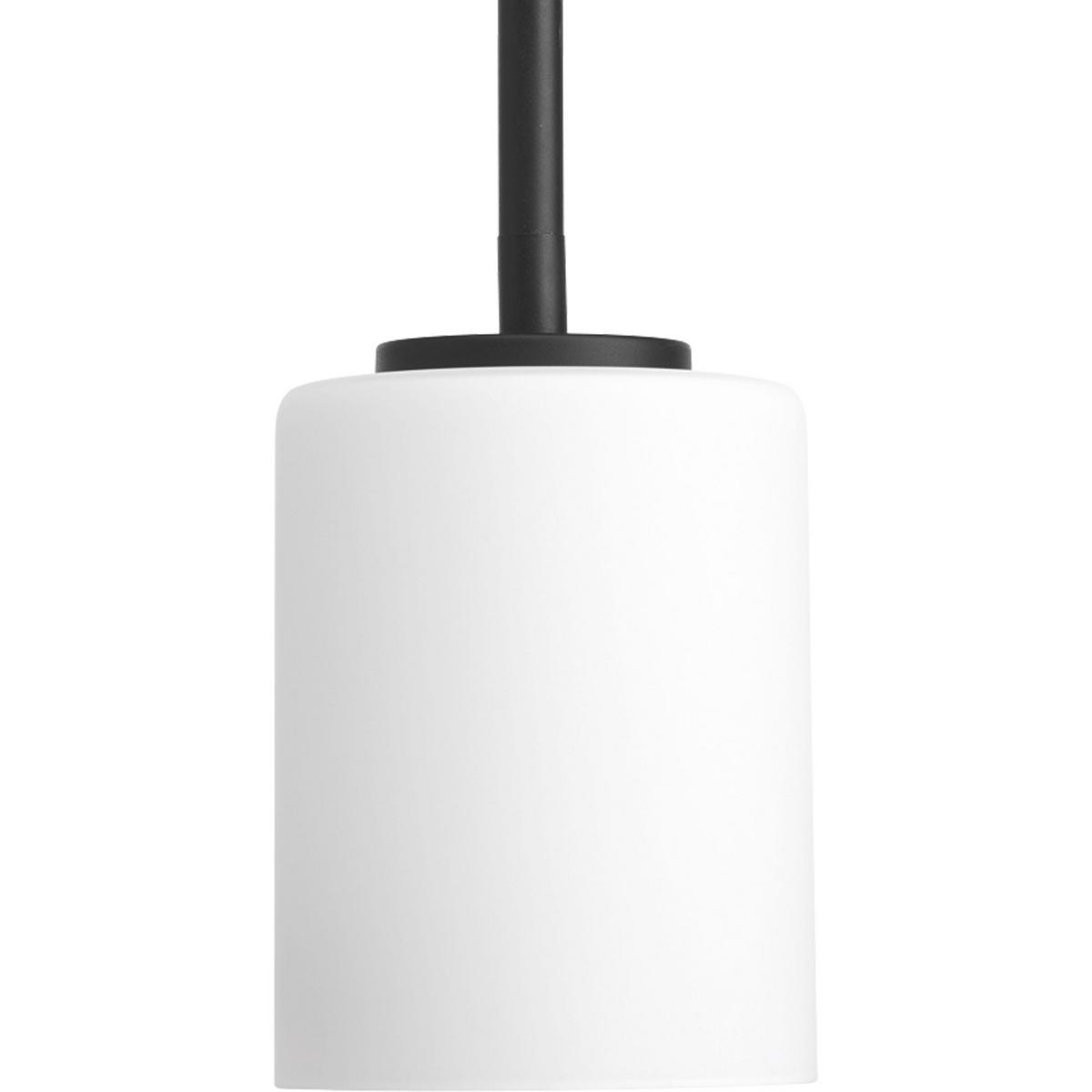 Hubbell P5170-31 One-light mini-pendant from the Replay Collection, feature smooth forms, linear details and a pleasingly elegant frame enhance a simplified modern look. Black finish.  ; Smooth forms and linear details. ; Pleasingly elegant frame. ; Simplified modern look