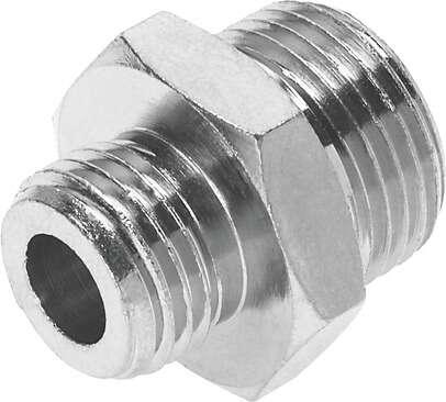 Festo 8030272 double nipple NPFC-D-2G14-M Material threaded fitting: Nickel-plated brass, Container size: 10, Operating pressure: -0,95 - 50 bar, Operating medium: Compressed air in accordance with ISO8573-1:2010 [-:-:-], Corrosion resistance classification CRC: 1 - Lo