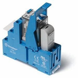 Finder 58.33.9.024.0050 Electromechanical interface relay module pre-assembled with socket base and ejector - with LED indicator - Finder (58 series) - Control coil voltage 24Vdc - 3 poles (3P) - 3C/O / 3PDT (3 Pole Double Throw) contact - Rated current 10A (250Vac; AC-1) / 10A 