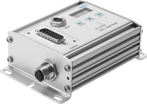 Festo 537321 end-position controller SPC11-INC For standard cylinders DNCI with integrated displacement encoder. Data backup: Flash memory, Control signals: (* Input, remote/teach-in/left/right, * Input, position 1/2/3/4, * Output, error-ready, * Output, position 1/2/