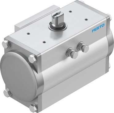 Festo 8047615 semi-rotary drive DFPD-40-RP-90-RD-F0507 double-acting, rack and pinion engineering design, connection pattern to NAMUR VDI/VDE 3845 for mounting solenoid valves, position sensors and positioners, standard connection to process valve fitting ISO 5211. Siz