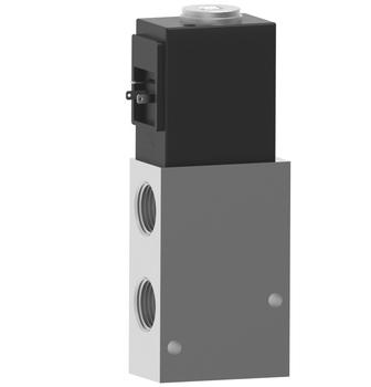 Humphrey GP254391205060 Solenoid Valves, Large 4-Way Solenoid Operated, Number of Ports: 4 ports, Number of Positions: 2 positions, Valve Function: Single Solenoid, Multi-purpose w/IP67 Enclosure, Piping Type: Inline, Direct Piping, Coil Entry Orientation: Standard, over Port 2,