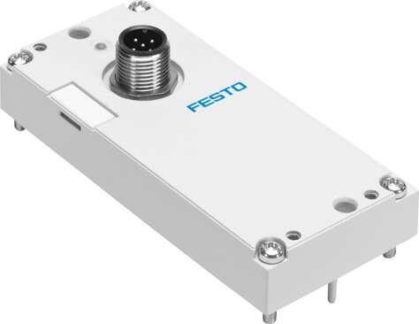 Festo 573384 electrical interface VAEM-L1-S-8-PT KC mark: KC-EMV, Corrosion resistance classification CRC: 2 - Moderate corrosion stress, Authorisation: RCM Mark, Product weight: 49 g, Materials note: Conforms to RoHS