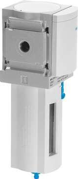 Festo 531868 micro filter MS6N-LFM-3/8-ARV 0.01 µm filter, plastic bowl with plastic bowl guard, fully automatic condensate drain, flow direction from left to right. Series: MS, Size: 6, Design structure: Fibre filter, Grade of filtration: 0,01 µm, Condensate drain: f