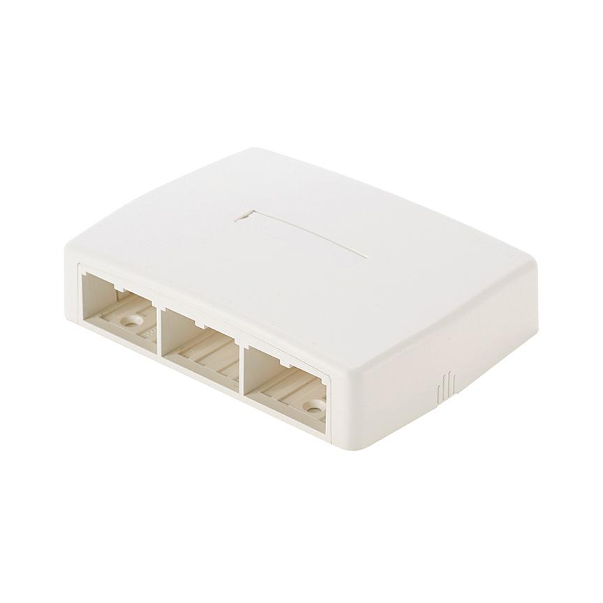 Panduit CBXQ6EI-A SURFACE MNT BOX 6-PORT MINICOMW/ QUICK RELEASE COVER ANDADHESIVE, IVORY