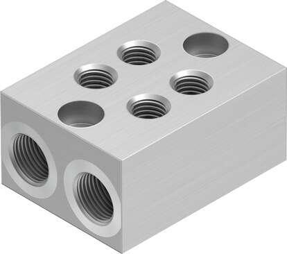 Festo 8049141 supply manifold OABM-P-G3-10-2 No. of device positions: 2, Corrosion resistance classification CRC: 2 - Moderate corrosion stress, Max. tightening torque: 3,3 Nm, Min. tightening torque: 0,3 Nm, Product weight: 45,2 g