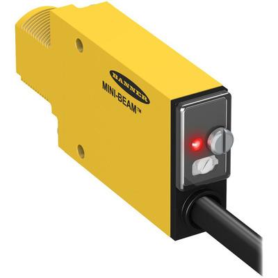 Banner SM2A31RL W-30 Photo-electric sensor receiver with through-beam system / opposed mode - Banner Engineering (MINI-BEAM series - SM2A312) - Part #26562 - Sensing range 30m - Infrared (IR) light (880nm) - 1 x digital output (Solid-state AC output; SPST contact type) (Light