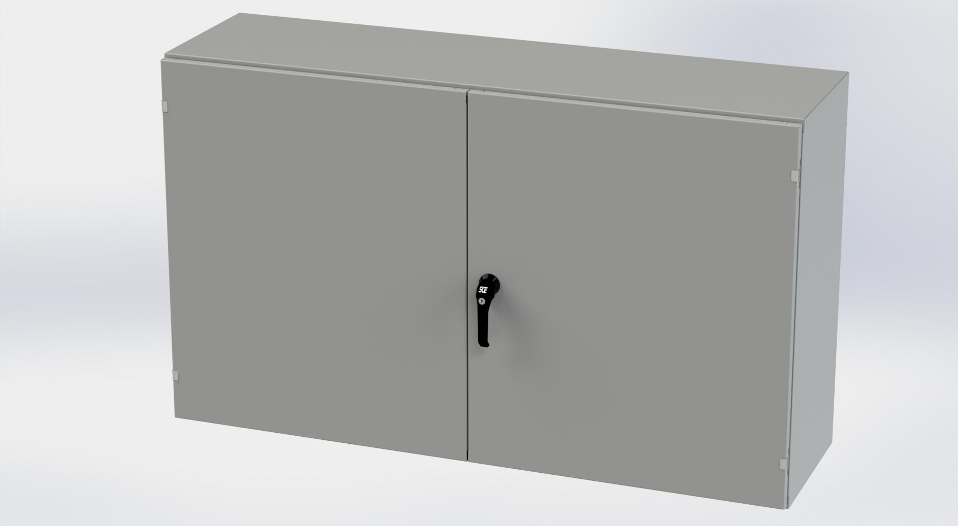 Saginaw Control SCE-366016WFLP WFLP Enclosure, Height:36.00", Width:60.00", Depth:16.00", ANSI-61 gray powder coating inside and out.