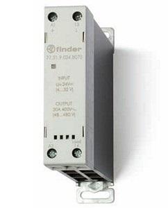 Finder 77.31.8.230.8070 Modular DIN rail mount Solid State / Static Relay (SSR) - Finder (77 series) - Input control voltage 230Vac (50Hz/60Hz) - 1 pole (1P) - 1NO / SPST-NO (Single Pole Single Throw - Normally Open) contacts - Rated current 30A (400Vac; AC-1) / 20A (400Vac; AC-