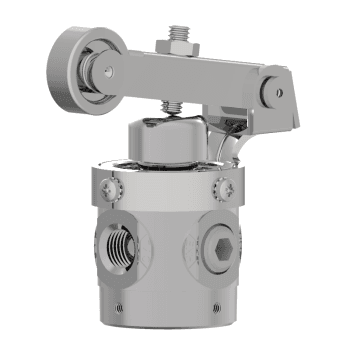 Humphrey V250C21020 Mechanical Valves, Roller Cam Operated Valves, Number of Ports: 2 ports, Number of Positions: 2 positions, Valve Function: Normally closed, Piping Type: Inline, Direct piping, Approx Size (in) HxWxD: 3.44 x 1.56 DIA, Media: Vacuum
