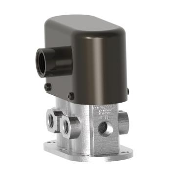 Humphrey 2504E221VAI1205060 Solenoid Valves, Small 4-Way Solenoid Operated, Number of Ports: 4 ports, Number of Positions: 2 positions, Valve Function: 4-way Double Solenoid, Detent, Piping Type: Inline, Direct Piping, Options Included: Mounting base, Approx Size (in) HxWxD: 4.31 x 