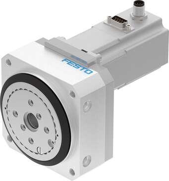 Festo 3008528 Rotary drive ERMO-32-ST-E With stepper motor, integrated gear unit and measuring unit encoder. Size: 32, Design structure: (* Electromechanical rotary drive, * With integrated gearing), Assembly position: Any, Mounting type: with internal (female) thread,