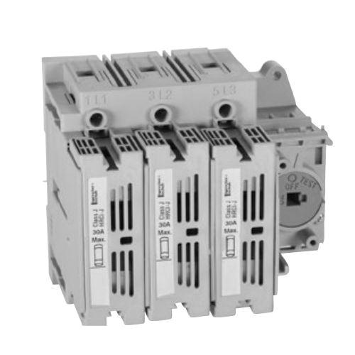Sprecher + Schuh L11-J60-1753 Disconnect Switch, Class J Fuse, Series: L11, 600 VAC, 250 VDC, 60 A, 1.5 to 50 hp, 1/3 ph ph, 60 Hz Frequency, 3 Pole, IP20 Enclosure, -22 to 55 deg C Open/-20 to 40 deg C Enclosed, 4-29/64 in H x 5-19/32 in W x 4-31/64 in D Dimensions