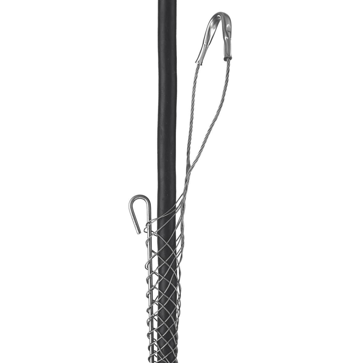 Hubbell 02403047 Support Grips, Offset Eye, Single Weave, Split Mesh, Rod Closing, Stainless Steel, 3.00-3.49"  ; Offset eye ; Strand equalizers position wires for equal loading throughout grip length ; Eye assemblies provide eye reinforcement at support hardware