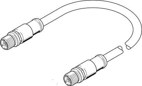 Festo 3947404 connecting cable NEBS-SM12G12-E-0.3-N-M12G12 Conforms to standard: EN 61076-2-101, Cable identification: with accessories, Connection frequency: 100, Electrical connection 1, function: Field device side, Electrical connection 1, design: Round