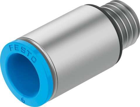 Festo 133007 push-in fitting QSM-M7-6-I-R male thread with internal hexagon socket. Size: Mini, Nominal size: 4,1 mm, Type of seal on screw-in stud: Sealing ring, Assembly position: Any, Container size: 10