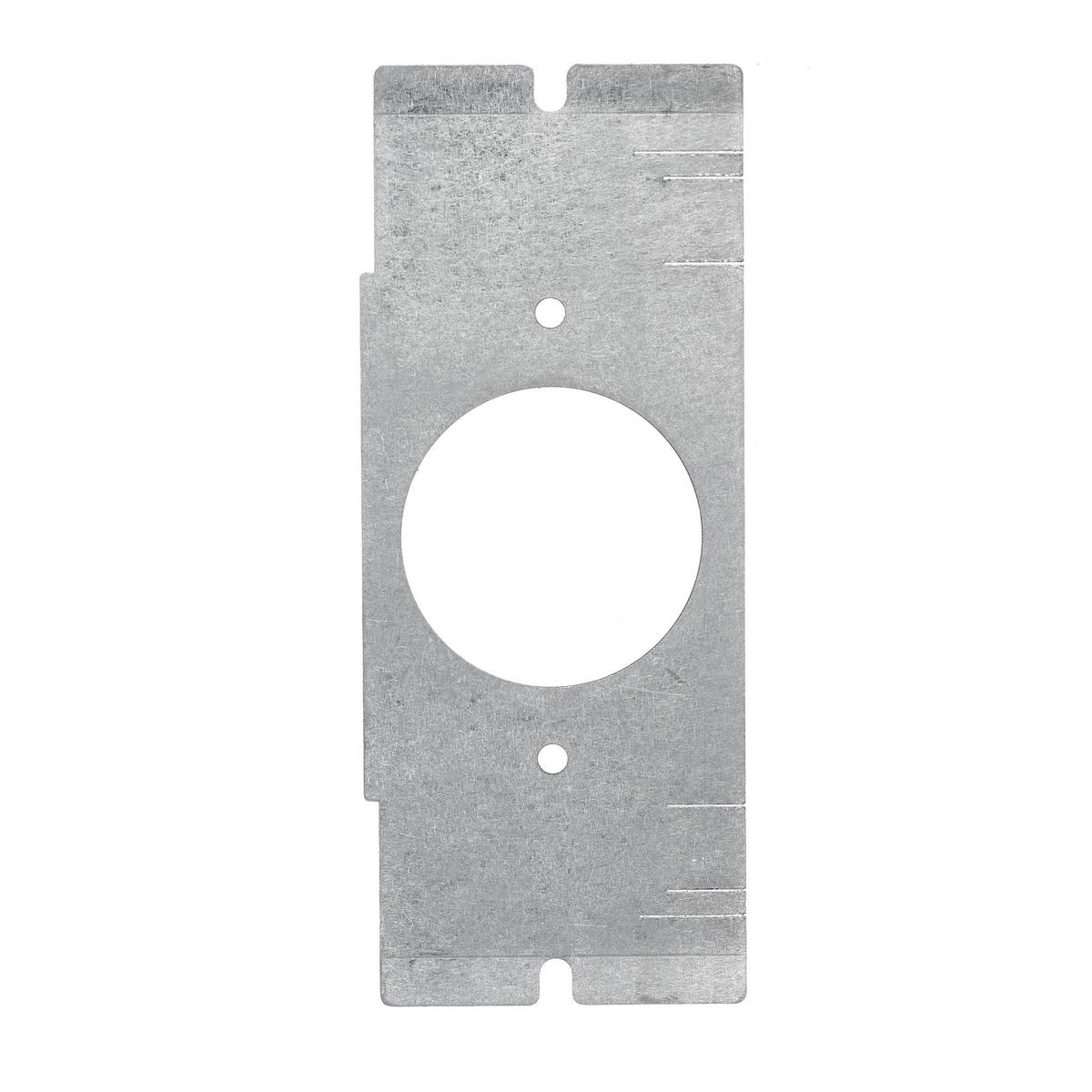 Hubbell FBMP156 Concrete, Access, Wood Floorboxes, Recessed, 2, 4, & 6-Gang Series, Mounting Plate, 1-Gang, (1) Twist-Lock® 1.60" Diameter Opening  ; Plate for Use in SystemOne 2, 4 & 6-Gang Recessed Floorboxes ; 1-Gang- (1) Single Receptacle Opening with 1.60" Diameter 
