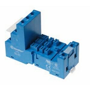 Finder 92.03SMA Plug-in socket with metallic retaining / release clip - Finder - Rated current 16A - Box-clamp connections - DIN rail / Panel mounting - Blue color