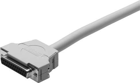Festo 527546 connecting cable KMP6-26P-16-2,5 For valve terminal CPV-SC, with 26-pin Sub-D plug, 2.5 m long. Conforms to standard: DIN 41652, Cable identification: Without inscription label holder, Connection frequency: 50, Product weight: 280 g, Electrical connection