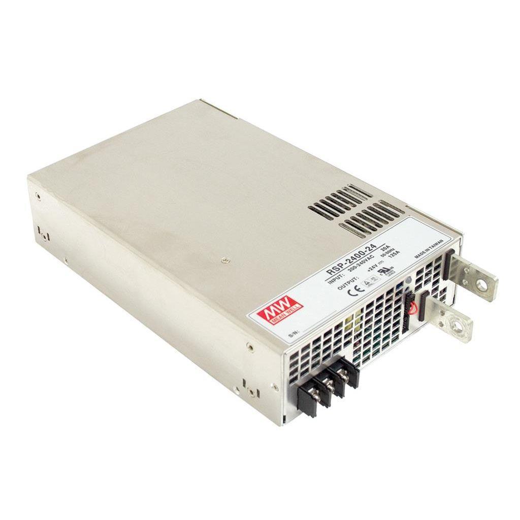 MEAN WELL RSP-2400-48 AC-DC Single Output Enclosed power supply; Output 48VDC Single Output at 50A; PFC; forced air cooling