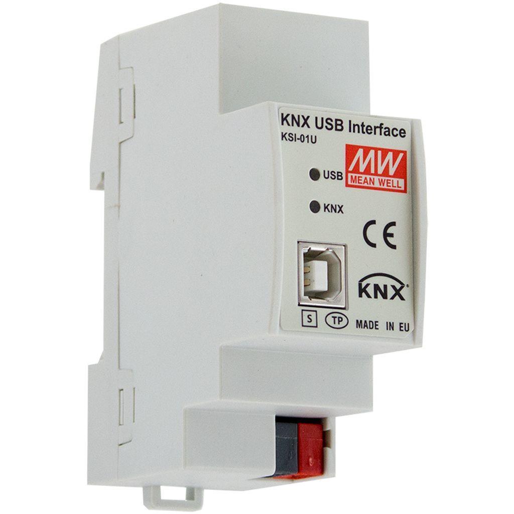 MEAN WELL KSI-01U USB interface; galvanic isolated bidirectional access to the KNX bus line; support up to 220 byte APDU