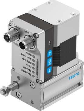 Festo 8101539 electric cylinder unit EPCE-TB-45-10-FL-ST-M-H1-PLK-AA Effective diameter of drive pinion: 10,18 mm, Size: 45, Stroke: 10 mm, Stroke reserve: 0 mm, Piston rod thread: M6