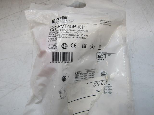 C22-PVT45P-K11 Part Image. Manufactured by Eaton.