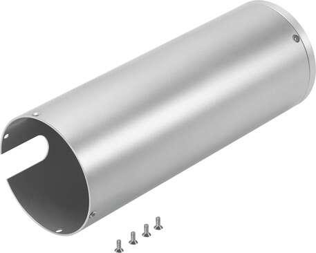 Festo 1107235 cover EASC-H1-32-100 For protecting the grooved shaft guide. Size: 32-100, Assembly position: Any, Corrosion resistance classification CRC: 2 - Moderate corrosion stress, Ambient temperature: -10 - 60 °C, Product weight: 383 g