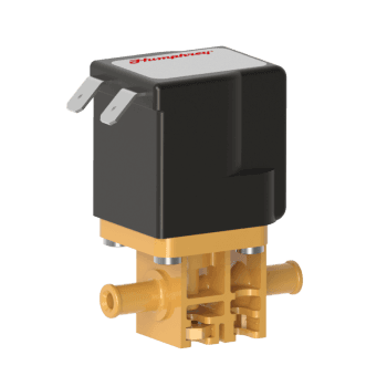 Humphrey 35011100 Solenoid Valves, Small 2-Way & 3-Way Solenoid Operated, Number of Ports: 2 ports, Number of Positions: 2 positions, Valve Function: Normally Closed, Piping Type: Inline, Direct Piping, Size (in)  HxWxD: 2.58 x 1.21 x 1.49, Media: Aggressive Liquids & Gase