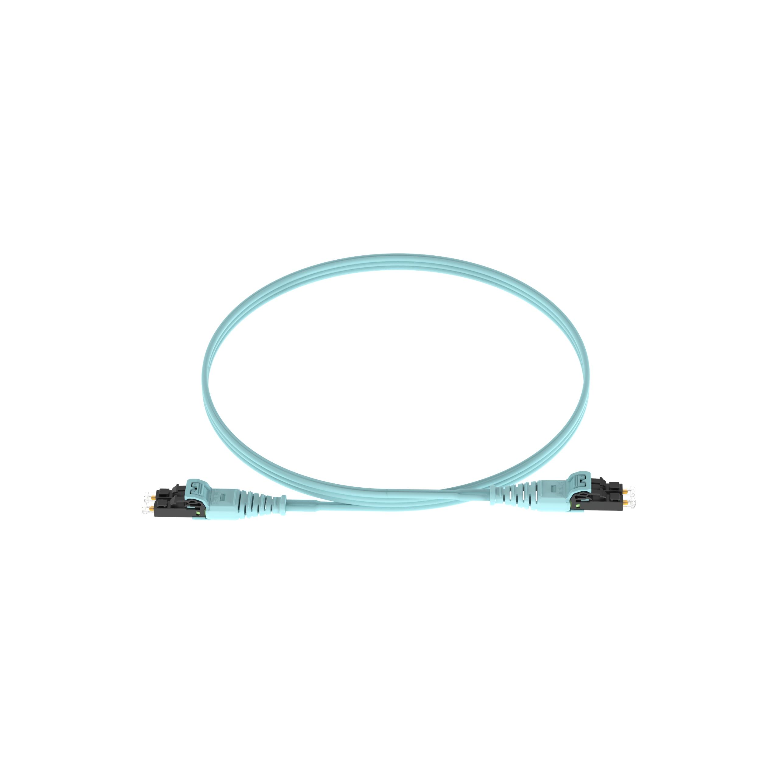 Panduit FX2ELQ1Q1SNM001 Opti-Core® 2 Fiber Patch Cord, OM3, LC Push Pull, LSZH