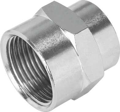 Festo 8030292 sleeve NPFC-S-2G14-F Material threaded fitting: Nickel-plated brass, Container size: 10, Operating pressure: -0,95 - 50 bar, Operating medium: Compressed air in accordance with ISO8573-1:2010 [-:-:-], Corrosion resistance classification CRC: 1 - Low corro