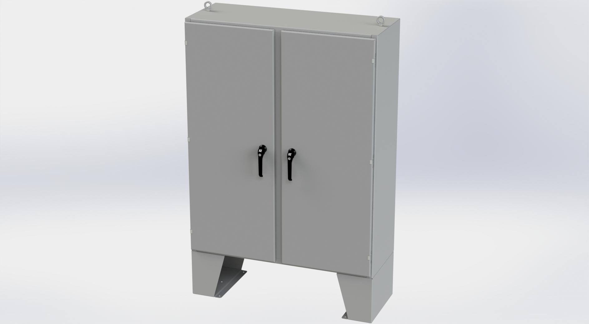 Saginaw Control SCE-60EL4818LPPL 2DR EL LPPL Enclosure, Height:60.00", Width:48.00", Depth:18.00", ANSI-61 gray powder coating inside and out. Optional sub-panels are powder coated white.
