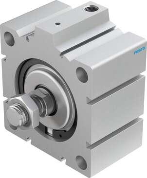 Festo 188328 short-stroke cylinder AEVC-100-10-A-P-A For proximity sensing, piston-rod end with male thread. Stroke: 10 mm, Piston diameter: 100 mm, Spring return force, retracted: 140 N, Based on the standard: (* ISO 6431, * Hole pattern, * VDMA 24562), Cushioning: P