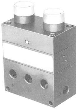 Festo 4578 pushbutton valve T-5/3-1/4 Valve function: 5/3 closed, Type of actuation: manual, Standard nominal flow rate: 680 l/min, Operating pressure: 2 - 10 bar, Nominal size: 7 mm