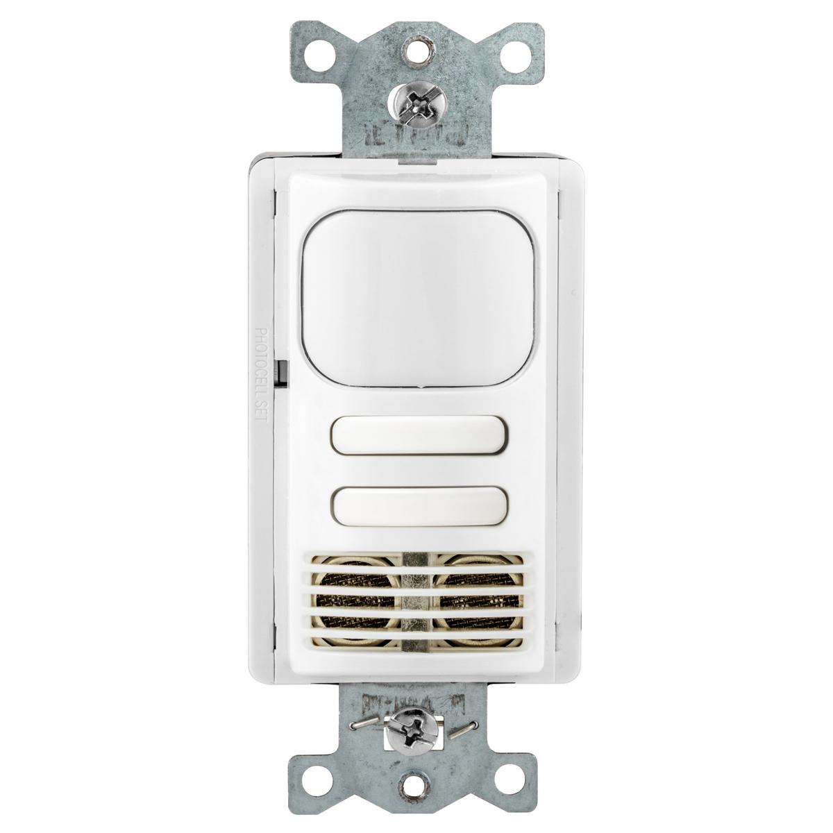 Hubbell AD2240W2 Occupancy/Vacancy Sensors, Wall Switch,Adaptive Dual Technology, 2 Circuit, 24V DC, White 