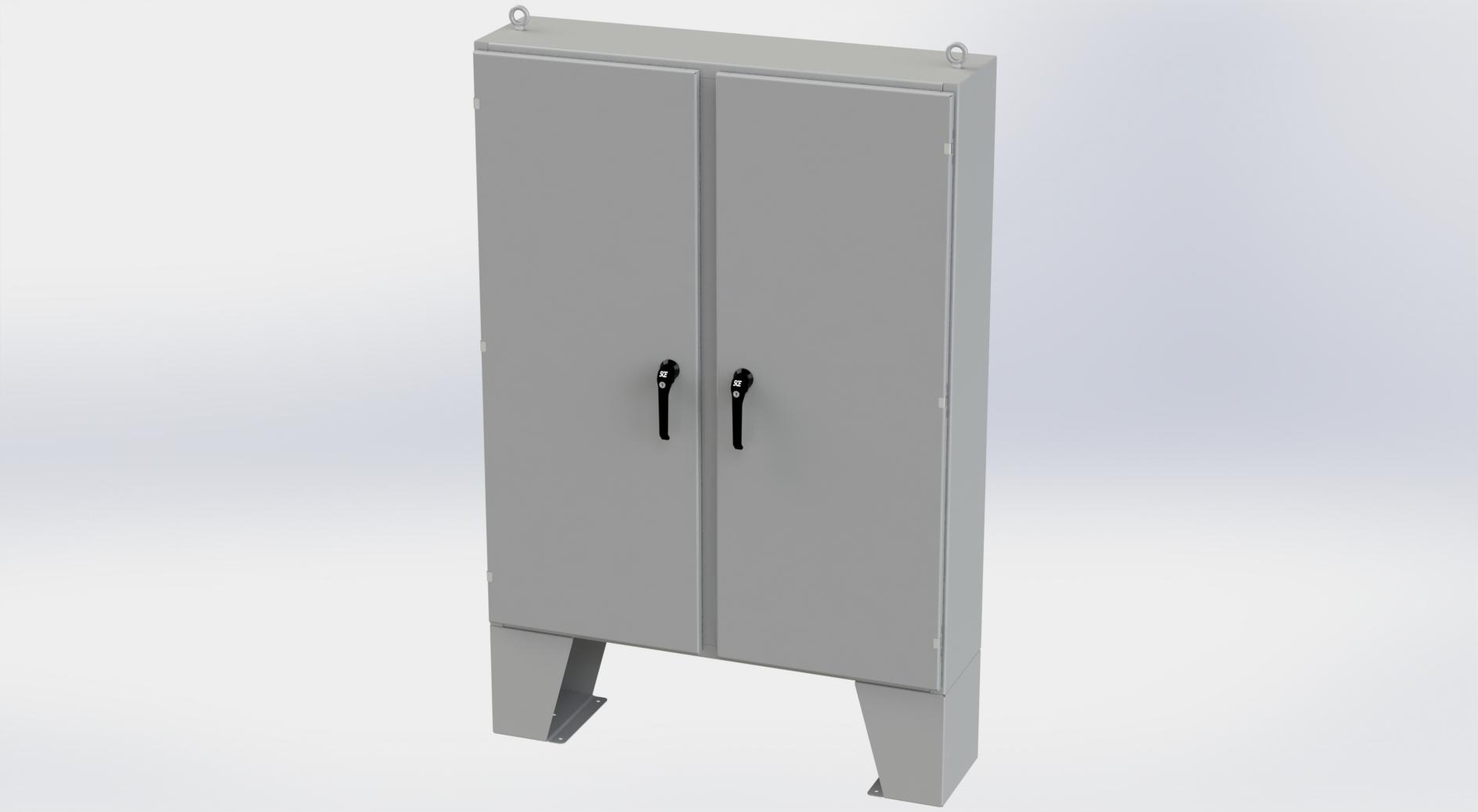Saginaw Control SCE-60EL4812LPPL 2DR EL LPPL Enclosure, Height:60.00", Width:48.00", Depth:12.00", ANSI-61 gray powder coating inside and out. Optional sub-panels are powder coated white.
