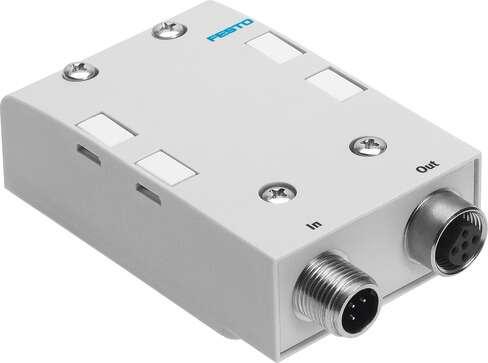 Festo 534505 manifold block CPX-AB-2-M12-RK-IB Can only be used in combination with the CPX-FB6. Dimensions W x L x H: 48 mm x 85 mm x 24 mm, Fieldbus interface: 2 ea. M12 x 1, B coded, Corrosion resistance classification CRC: 1 - Low corrosion stress, Storage tempera