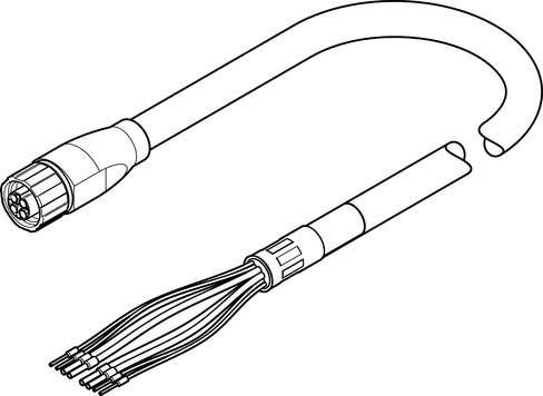 Festo 5391549 motor cable NEBM-M16G8-E-10-Q9-LE8-1 Based on the standard: EN 61984, Cable identification: Without inscription label holder, Product weight: 2400 g, Electrical connection 1, function: Field device side, Electrical connection 1, design: Round